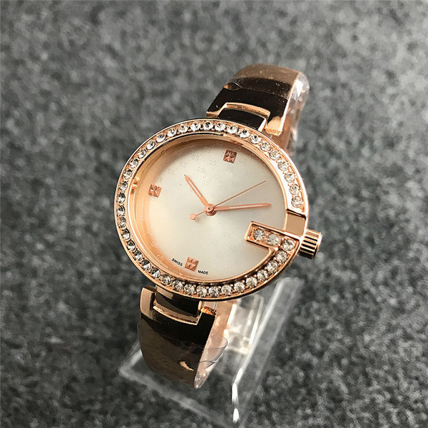 36mm Ultra thin diamond watches womens rose gold Bracelets 2018 top brand luxury ladies dresses casual Designer wristwatch gifts for girls