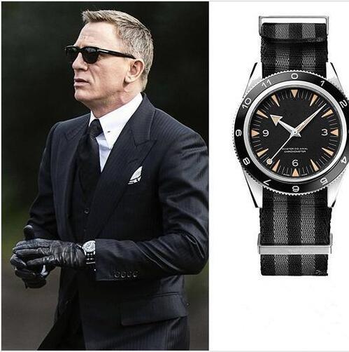 New Luxury mechanical men 300 Master Co-Axial 41mm Automatic Gents Watches James Bond 007 Spectre Mens Sports Chronometer Watch Wristwatch