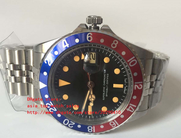 Latest Luxury High Quality Watch Asia 2813 Movemen 40mm Vintage GMT 1675 Pepsi Sapphire Mechanical Automatic Mens Watches