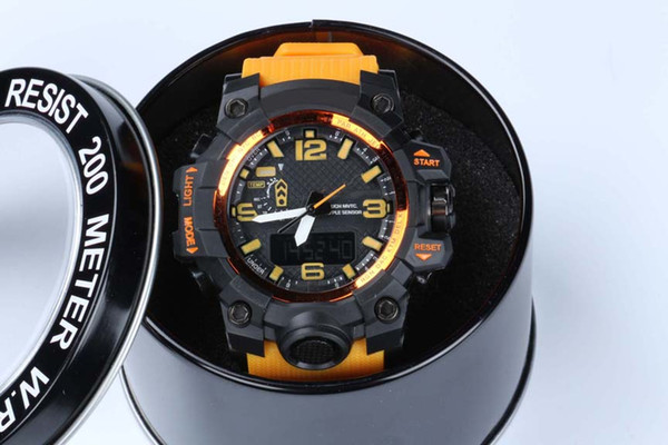 Hot new style relogio men's sports watches LED chronograph watches military watch digital watch men & boy gift with box dropship