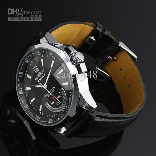 2019 Relogio Masculino Winner Brand New Men's Automatic Mechanical Watches Leather Strap Watch Fashion Sports Men Wristwatches