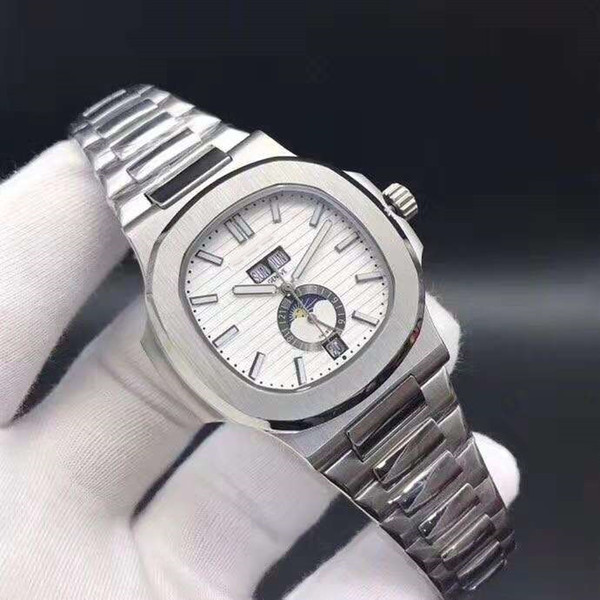 5726/1a-010 nautilus series high-end men's mechanical watches, sports series, men's brand automatic watches, sun, moon and stars functions-,