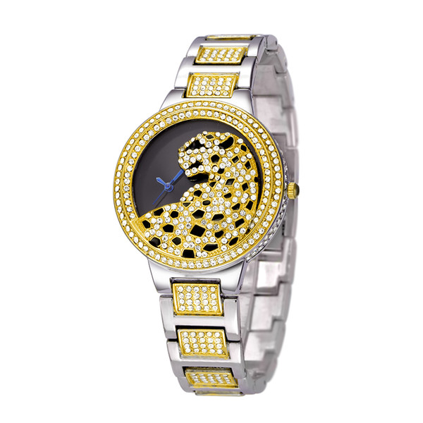 Marca de lujo BELBI Animal Moda Relojes señorasImpermeable reloj las mujeres Gold Relojes de cuarzo de oro reloj del negocio Regalo