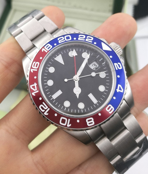 2019 New GMT Ceramic Bezel Mens Mechanical Stainless Steel Automatic 2813 Movement Watch Sports batman Watches Pepsi Wristwatches