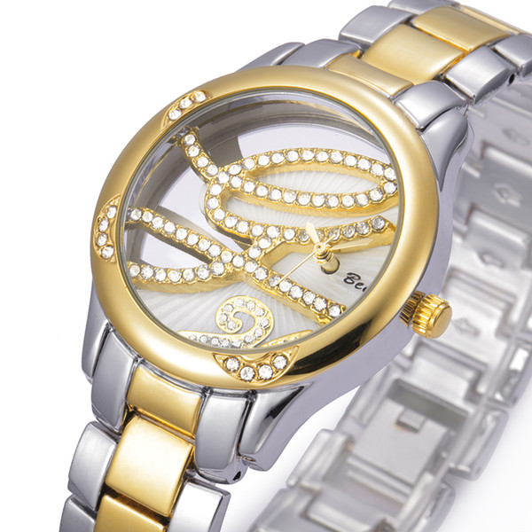 Relojes Mujer 2019 Belbi superior de la marca relojes de lujo ocasional de la manera mujeres del reloj del Rhinestone del movimiento