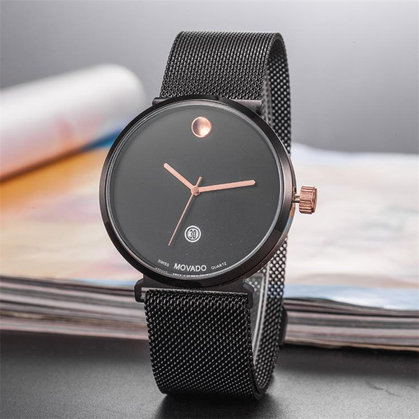 2 color Lovers Watch Couple Wristwatch Men Women Watches Stainless Steel Strap Calendar Bracelet masculino mujer,Brand watch