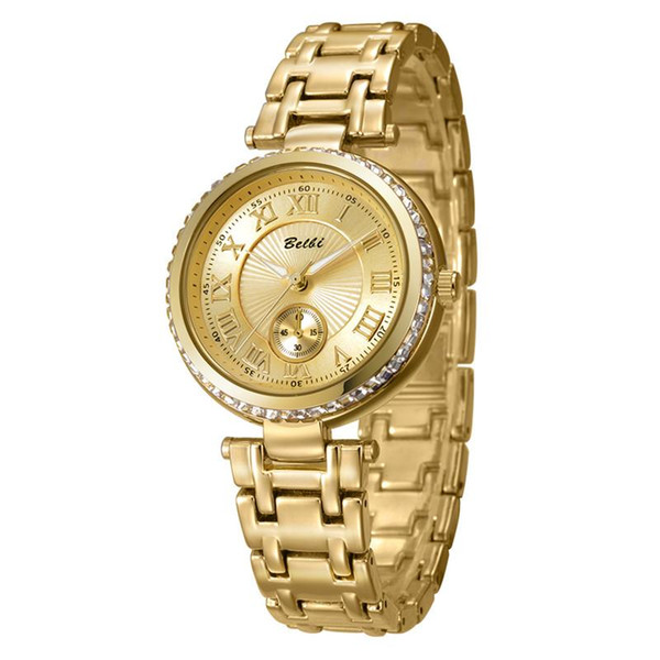 2019 AAA Luxury Women Fashion Watches Roman China Ladies Wristwatches Designer Gold Silver Quartz Movement Female Wrist Watches Brand BELBI