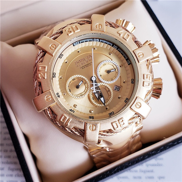 Brietling luxury INVICTA mens watches quartz watch famous brand fashion 316 fine steel waterproof watch 3a quality,Waterproof wrist watch