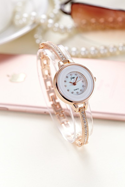 rhinestone bracelet chain watch bangle jewelry dial stainless quartz wristwatch female fashion dress ornament clock JW brand luxury watch