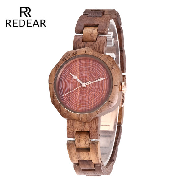 2017 New REDEAR Fashion Ladies Wood Watches Quartz Wristwatch Gift for Women brand luxury Relogio Masculino ladies Wooden Watch Girls