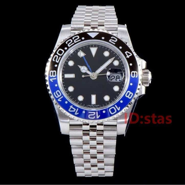 Black Blue JUBILEE BRACELET Ceramic Bezel Designer Mechanical Automatic Gmt Men Luxury Mens Watch Date Wristwatches Fashion Watches