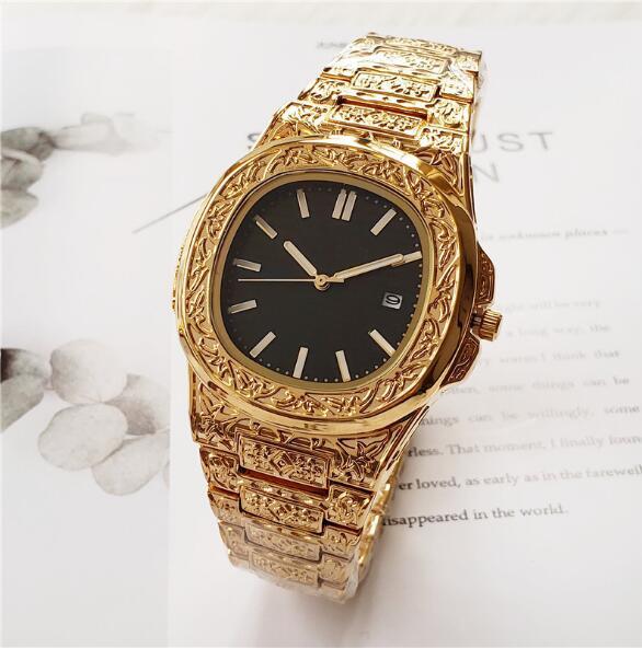 The latest 2019 promotion explosion models quartz watch carved shell square table business foreign trade hot sale