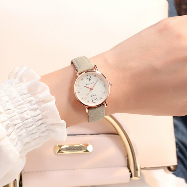 Ins Cherry Blossom Watch Rhinestone Scale Cherry Powder Lady Table Korean Version Of The Scrub Simple Small Fresh Casual Watch Female