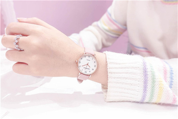 Watch female student Korean version of the simple girl heart literary retro cold wind Sen female belt casual atmosphere waterproof