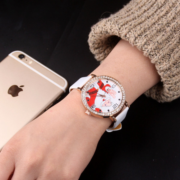 Christmas gifts watches wholesale Europe and America Creative Quartz casual watches Santa Claus Personality Watch