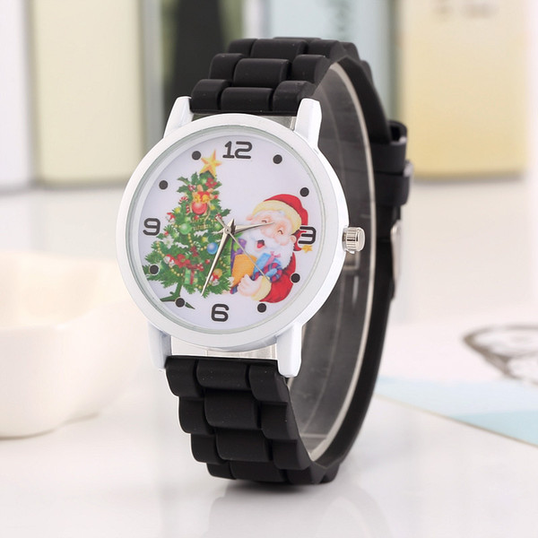 The new series of Christmas stamp Christmas tree santa quartz watch children watch leisure table