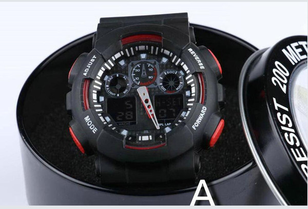 Hot 2019 Newest Men GA100 Sports Casual Watches Waterproof wristwatches Luxury Digital Running Watch with box