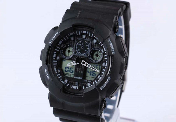 Hot 2019 Newest Men GA100 Sports Watches Waterproof wristwatches Luxury Digital Watch with box Free shipping