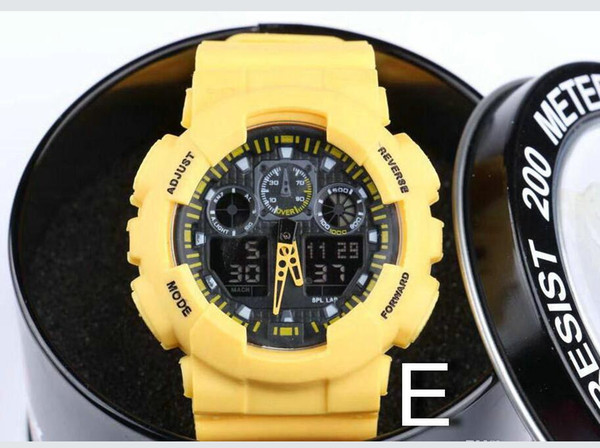 Newest Men GA100 Sports Watches Waterproof wristwatches key-2 Luxury Digital Watch with original box