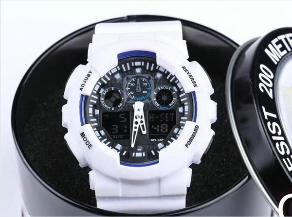 Hot 2019 Newest Men GA100 Sports Watches Waterproof wristwatches Luxury Digital Running Watch with box