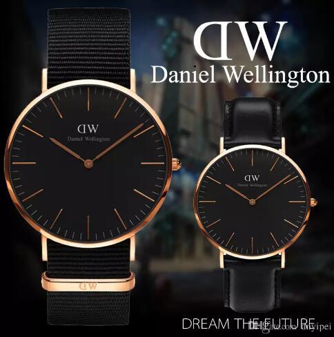 2018 New Brand Daniel w- watches 40mm men watches 36mm Women Watches montre homme luxury Quartz watch DW Relogios masculino reloj mujer