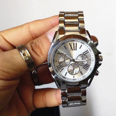 wholesale Geneva Watch Full Steel Watches Women dress Rhinestone Analog wristwatches men Casual watch Unisex Quartz watches new michael