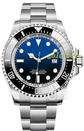 Luxury Upgraded version Watch 44mm Sea-Dweller 116660 D Blue Black Ceramic Bezel Stainless Steel Cal. 2813 Movement Automatic Mens Watches