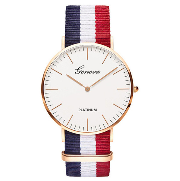 2019 European and American fashion new canvas watch men and women sports camouflage casual simple watch