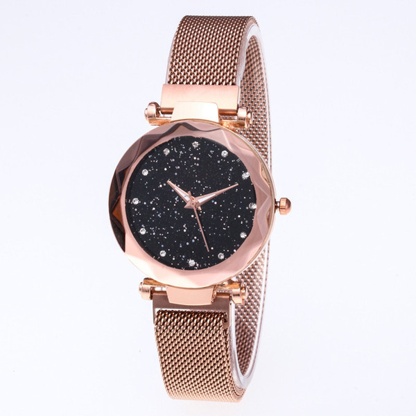 2019 European and American fashion new star quartz hand ladies watch multicolor exquisite diamond pin buckle watch