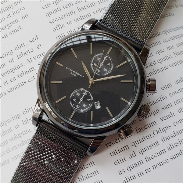 Top BOSS Watch Hot Sale Luxury Brand Mens Watches Stainless Steel Designer Watch High Quality Fashion Big Case Quartz Wristwatch