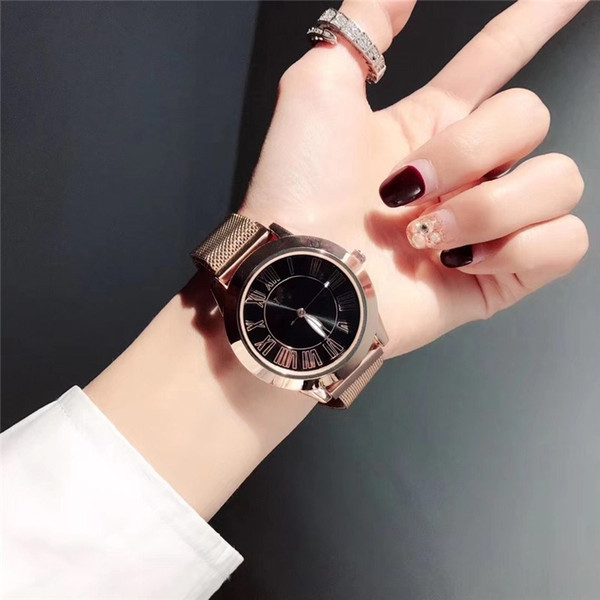 Famous design Fashion men s Girl crystal dial Stainless steel metal band quartz wrist watch PANDORA Bracelet Watch gue ss big bang