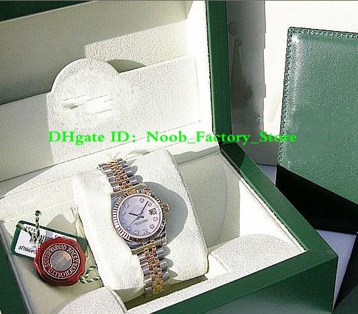 NEW Factory Sales 31MM automatic movement 179173 LADIES SS/18K YELLOW GOLD WHITE MOP DIAMOND DATEJUST with original box