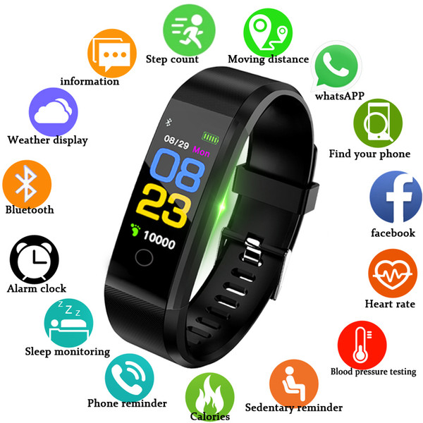 New Smart Watch Men Women Heart Rate Monitor Blood Pressure Fitness Tracker Smartwatch Sport Watch for ios android +BOX