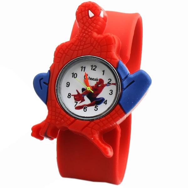 Children Q edition new edition of the watch wholesale student tape of the rubber cartoon spider man watch