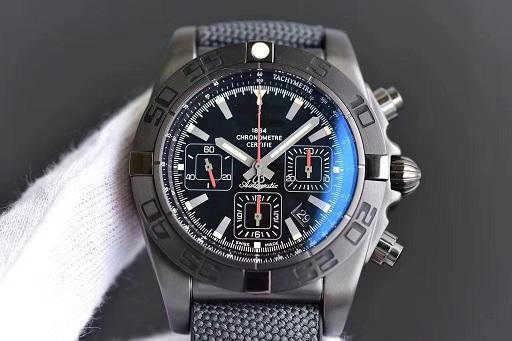 44MM Chronomat MB0111C3 Chronograph CHRONO GF Black 7750 mechanical men watch all sub dials work waterproof wristwatch