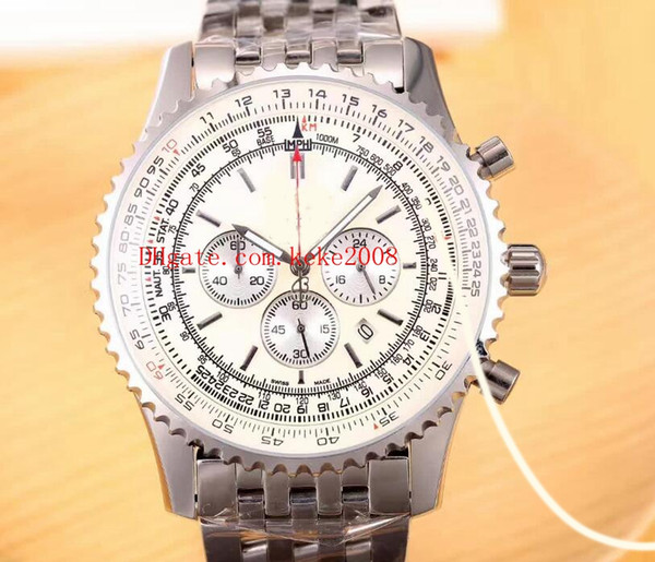 4 colors Luxury Classic Series men Watch Navitimer 46mm Sapphire Glass Stainless Steel VK Quartz Chronograph Working Mens Watch Watches