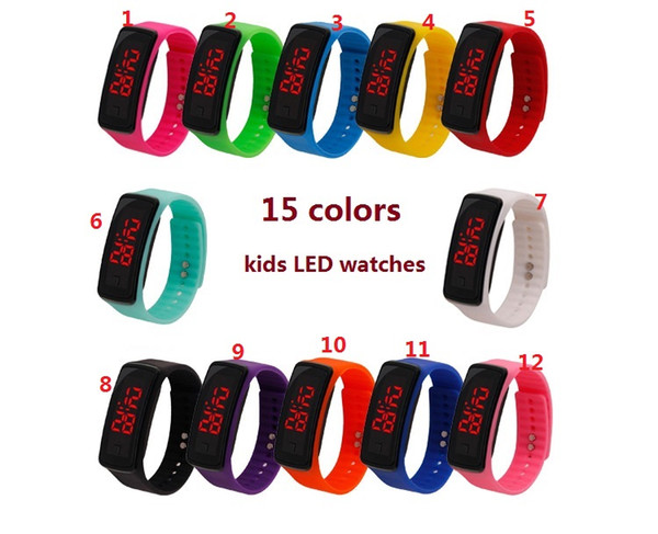 wholesale Fashion Sport LED Unisex Watches Candy Jelly men women Silicone Rubber Touch Screen Digital Watches Bracelet Kids Wristwatch z314