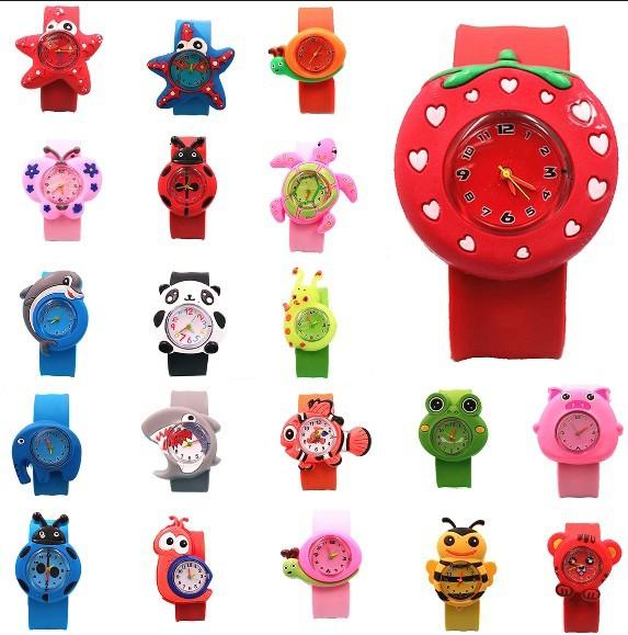 Children Slap Watch Cute Animal Cartoon Quartz Analog Wristwatches Candy Color Silicone Sport Watch Kids Student Gift Watches YD0123