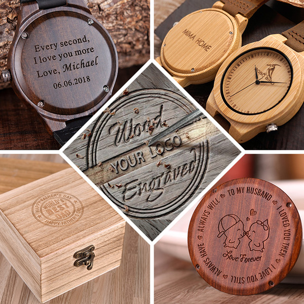 Watch Custom Extra Freight Personality Creative Design Logo Fee MESSAGE Engraved Carved Customize ONLY Logo cost Laser Charge No Watch