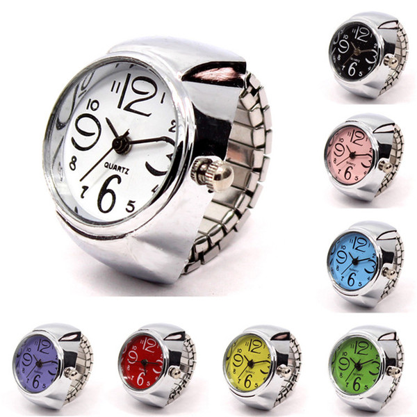 Quartz finger ring watch for Women Men elastic band Dial Analog Watch womens mens men's watches wholesale free shipping