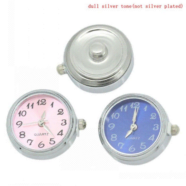 Watch Face Fashion Click Buttons Snap Mixed For Fashion Bracelets 25x21mm,Knob:5.5mm(2/8