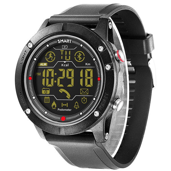 Multifunctional waterproof authentic recreational LCD fashion night light calendar week alarm intelligent electronic watch Bluetooth smart w