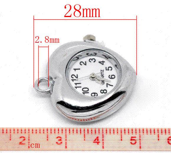 Fashion 2 Heart Quartz Watch Face. Fit Chain Bracelet/Necklace 28x26mm Watch Faces Cheap Watch Faces