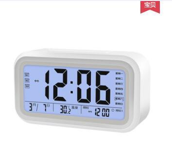 Fashion Clock creative night light silent bedside clock children's electronic clock