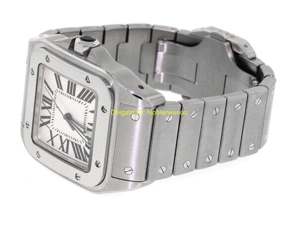 Top Quality Wristwatch Mens Automatic 100 XL W200737G Stainless Steel White 2656 38mm watch Steel bracelet Mens Mechanical Watches