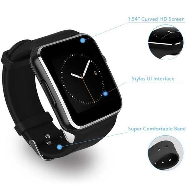 X6 Smart Watch with Camera Touch Screen Support SIM TF Card Bluetooth Smartwatch for I-OS Android Phone