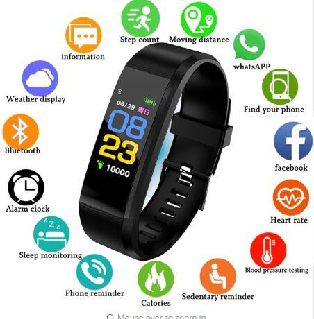 2019 New Smart Watch Men Women Heart Rate Monitor Blood Pressure Fitness Tracker Smartwatch Sport Watch for ios android +BOX