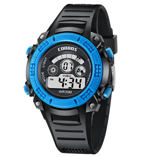 Outdoor waterproof multi-function colorful luminous LED sports mountaineering watch cool treasure Shi 0906