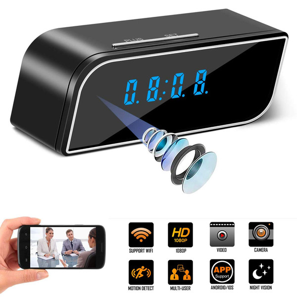 Spy Camera Mini WiFi Hidden Camera with Alarm Clock,Cloud Cam HD 1080P Security Surveillance Cameras Nanny Cam with Motion Detection Video