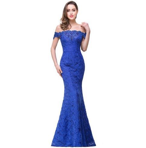 Cheap Purple Lavender Beaded Mermaid Lace fashion beautiful Bridesmaid Dress Long Vestido de Festa Casament 